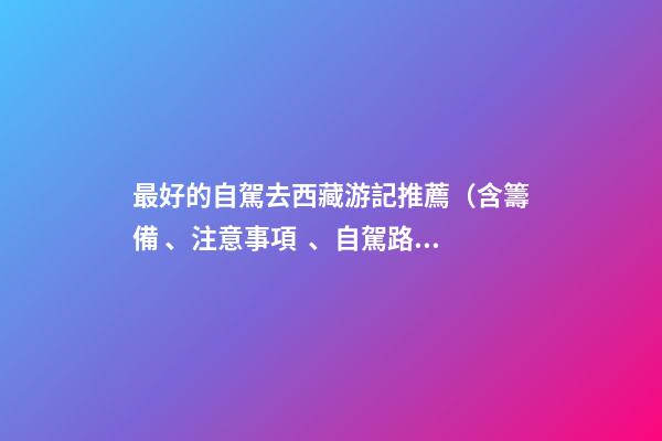 最好的自駕去西藏游記推薦（含籌備、注意事項、自駕路線等）